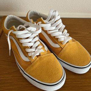 Vans Old Skool Yellow White Suede Canvas  Sneakers